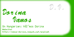 dorina vamos business card